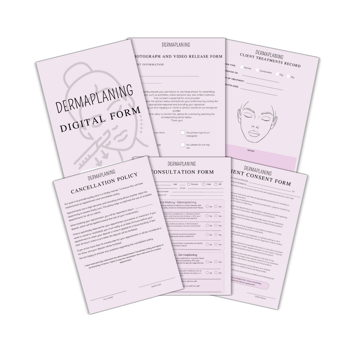 Dermaplaning Digital Form – Mybeautyform