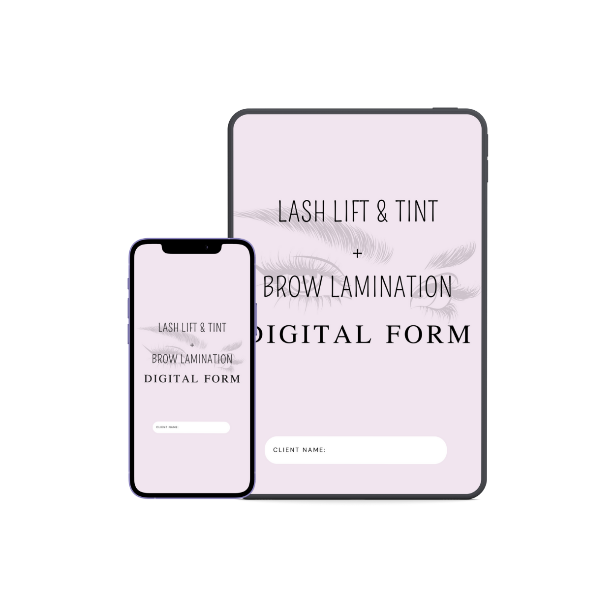 Lash lift & tint + brow lamination Digital form